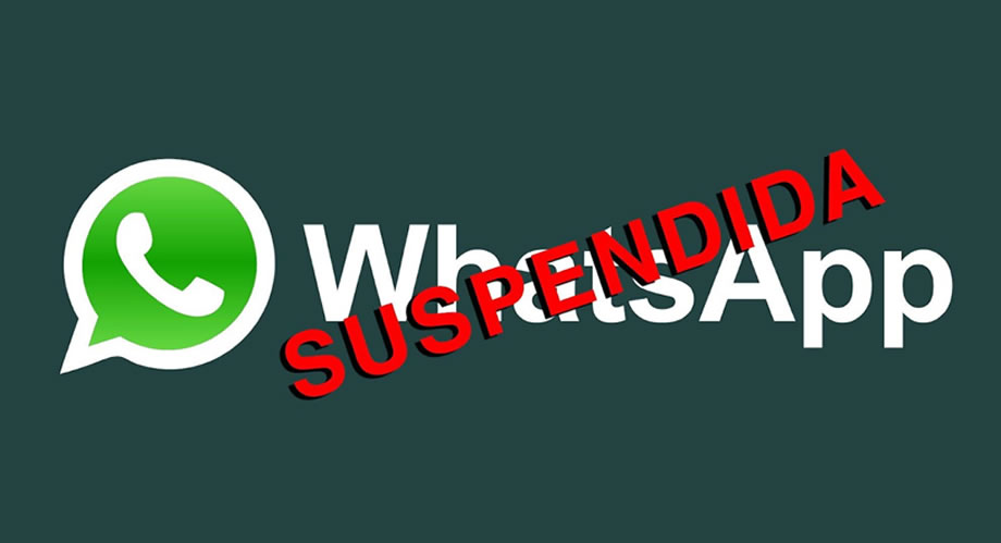 Cuenta Whatsapp suspendida